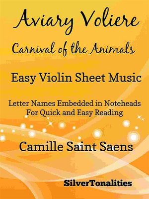 cover image of Aviary Voliere Carnival of the Animals Easy Violin Sheet Music